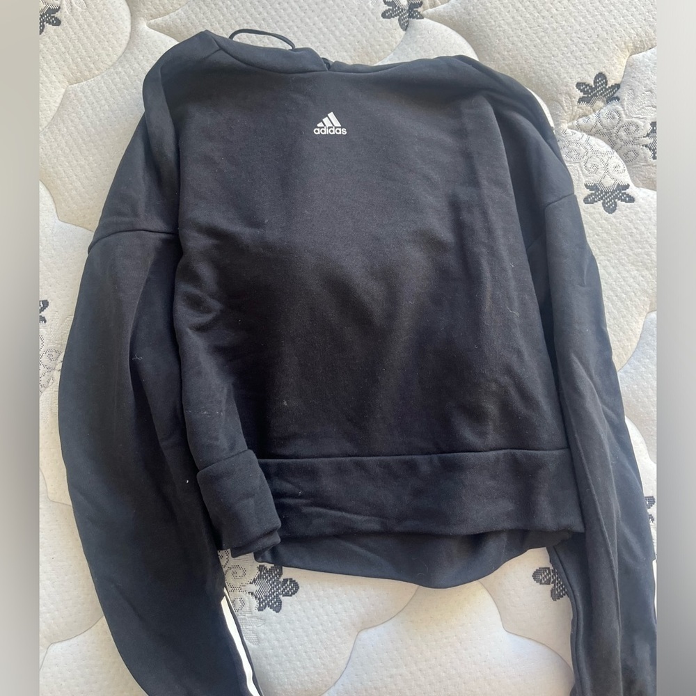 Brand new  adidas cropped hoodie black